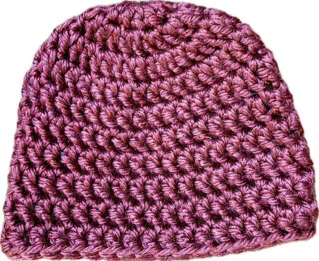 Burgundy crochet hat