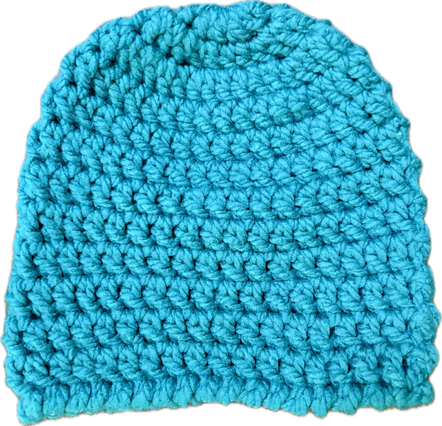 Green crochet hat