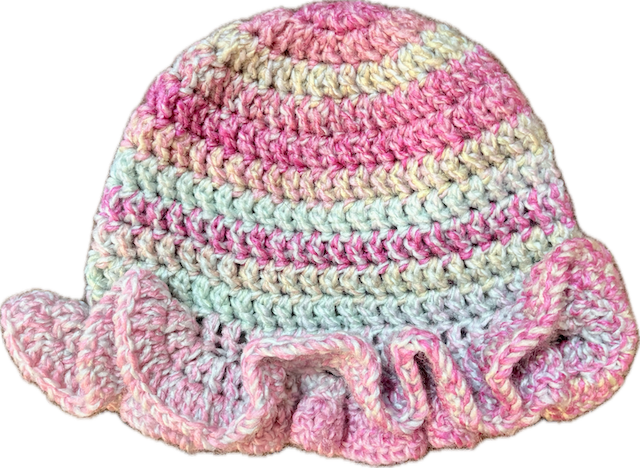 Pink ruffle hat