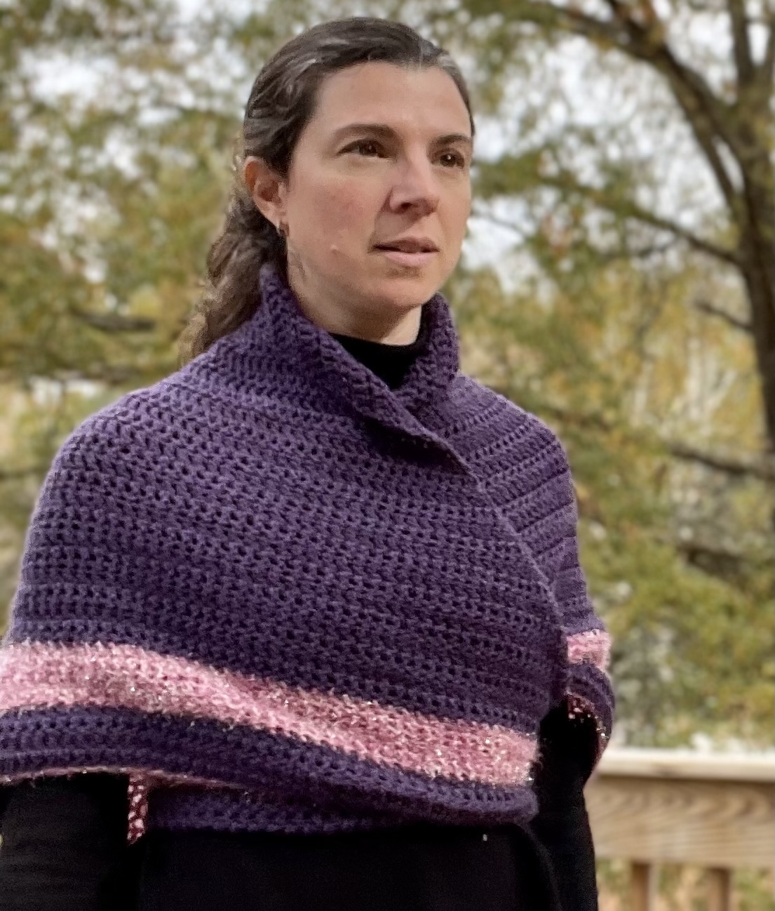 Purple Crochet Outlander-Inspired Shawl
