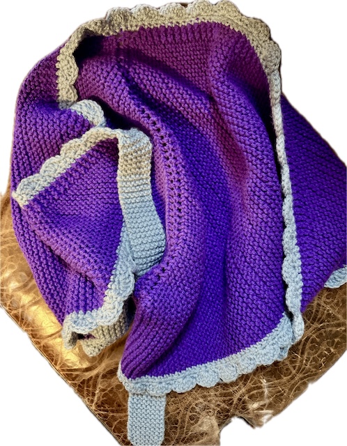 Outlander-inspired Shawl - purple and blue